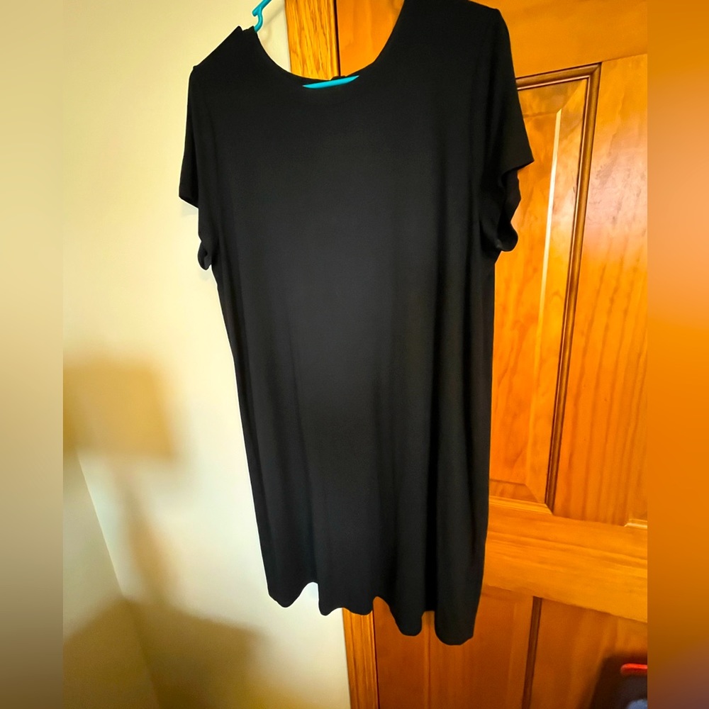 J Jill Wearever Collection Black Tee Shirt Dress